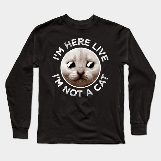 I'm Not A Cat Funny Lawyer Meme Long Sleeve T-Shirt by MintaApparel